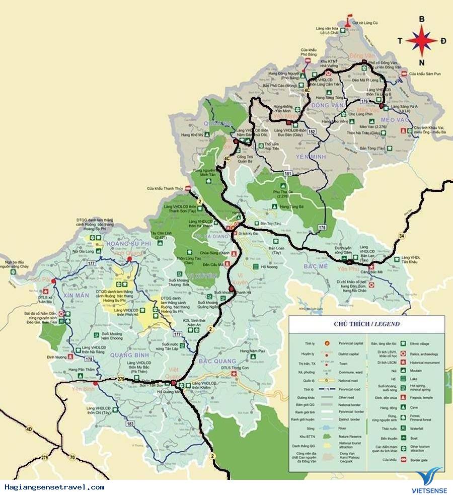 Bản đồ hành trình Hà Giang Bản đồ hành trình Hà Giang
