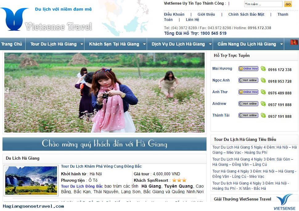 Giới Thiệu Về Trang Website Hagiangsensetravel.com - Ảnh 1