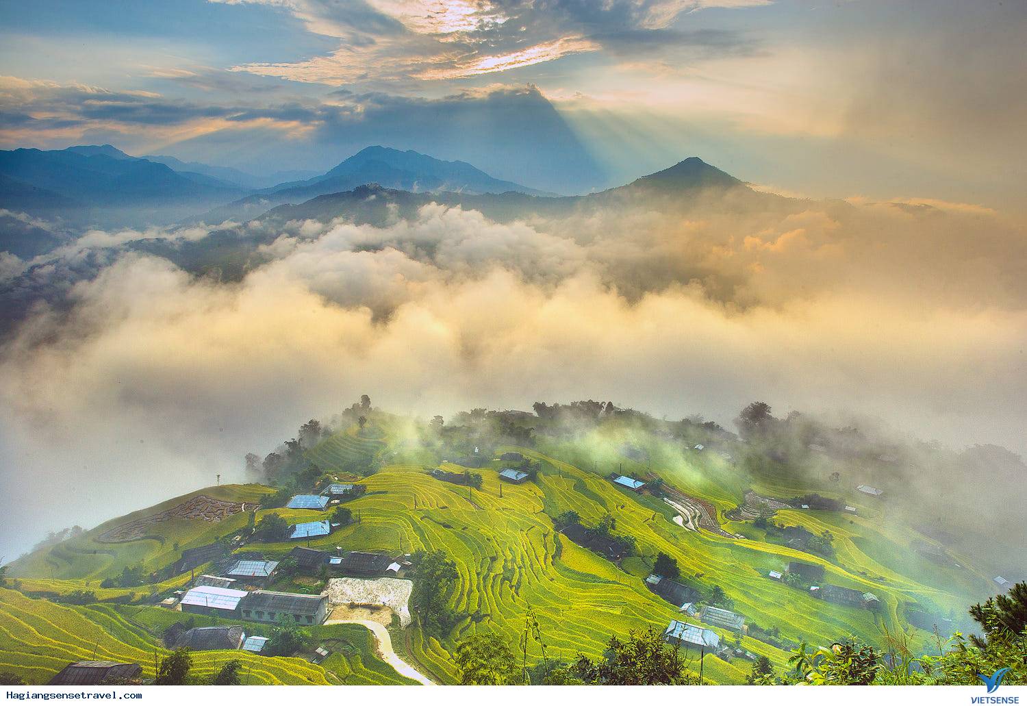 Thưởng thức trà trong biển mây giữa cảnh núi Hà Giang - Ảnh 1